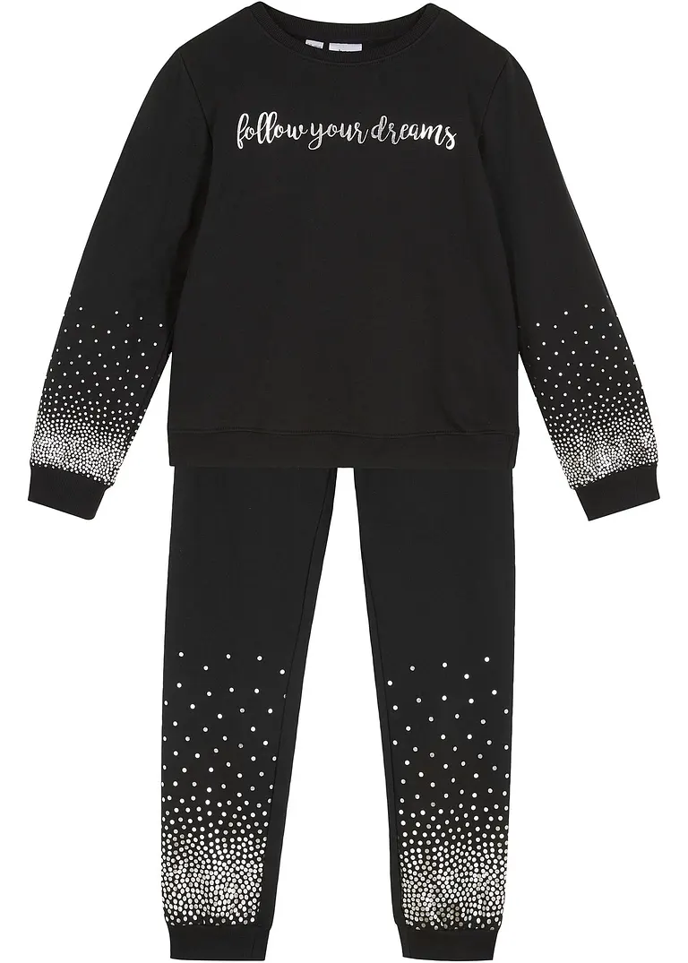 bpc bonprix collection Mädchen Sweatshirt + Sweathose (2-tlg. Set)