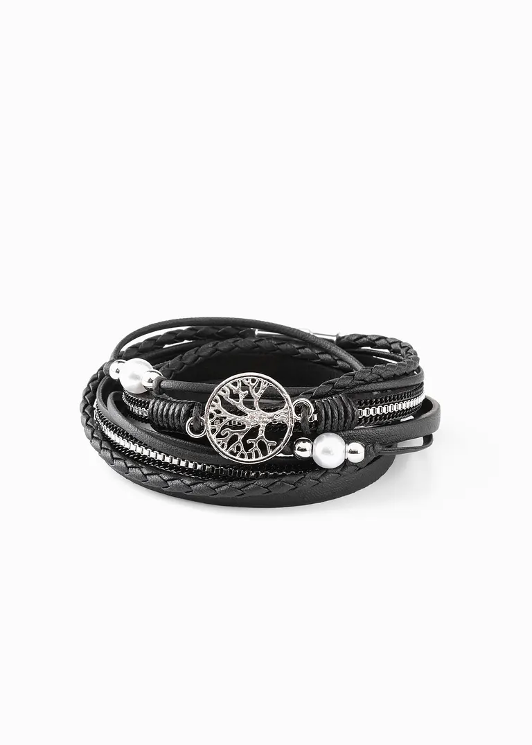 Wickelarmband in schwarz - bonprix