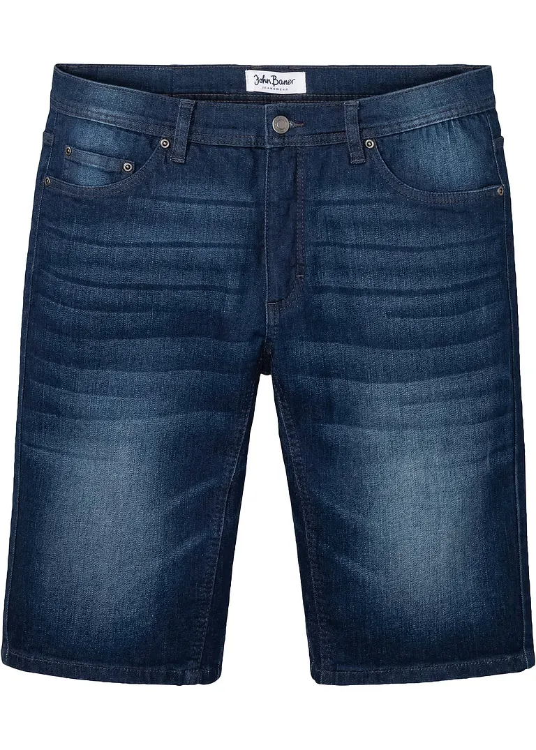 bonprix Stretch-Jeans-Bermuda mit verstärktem Schritt, Regular Fit