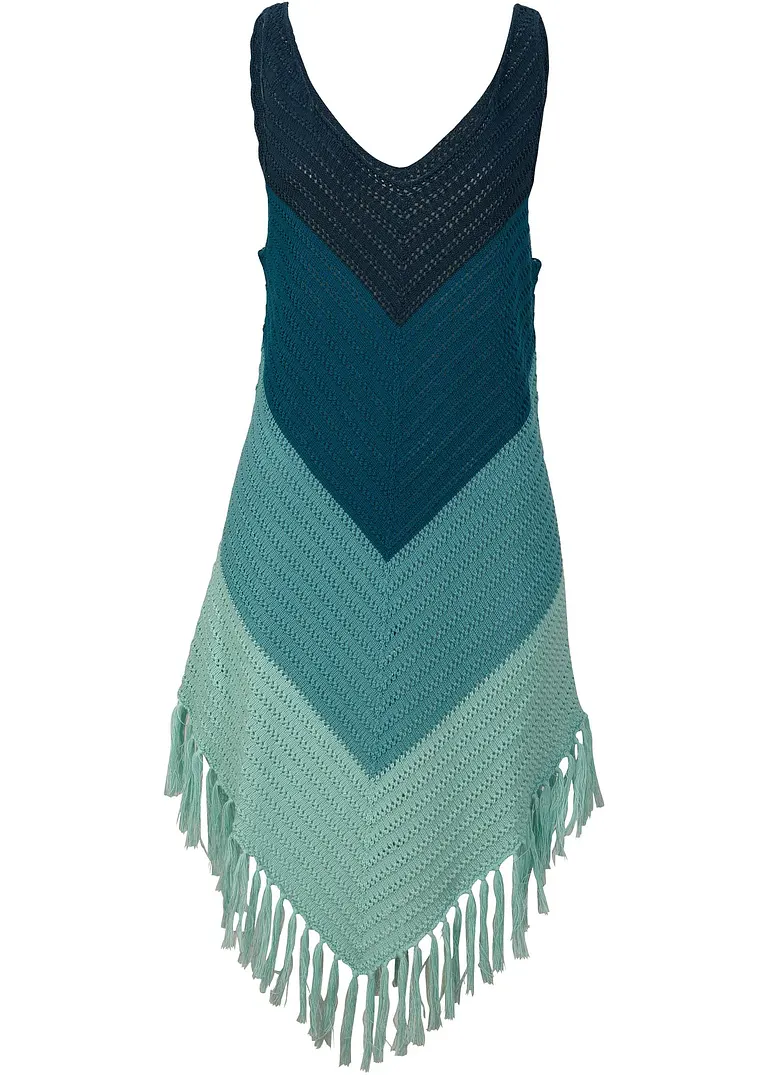 Strandkleid aus leichtem Strick in petrol - bonprix