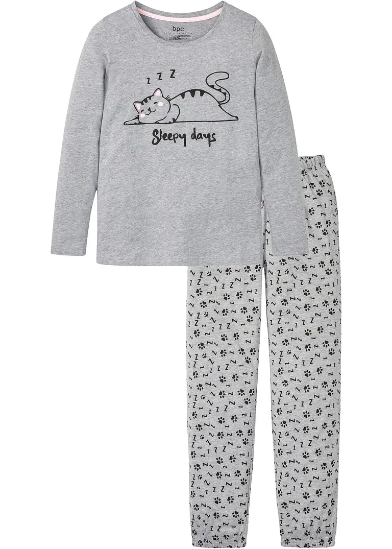 bpc bonprix collection Pyjama mit Schlafmaske mit Bio-Baumwolle