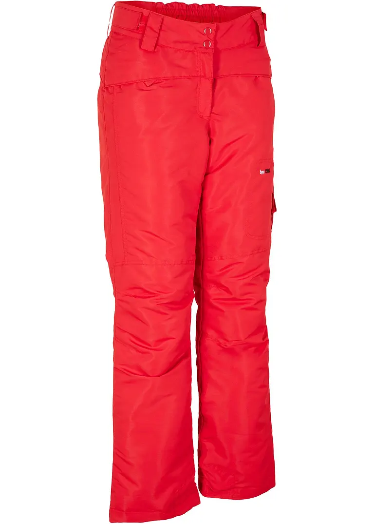 Ski Funktions-Thermohose, wasserabweisend, Straight in rot von vorne - bonprix