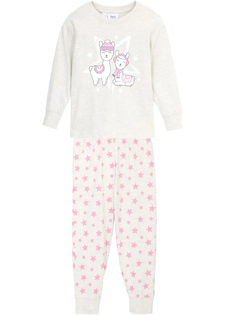 bpc bonprix collection Mädchen Pyjama (2-tlg. Set) mit Bio-Baumwolle