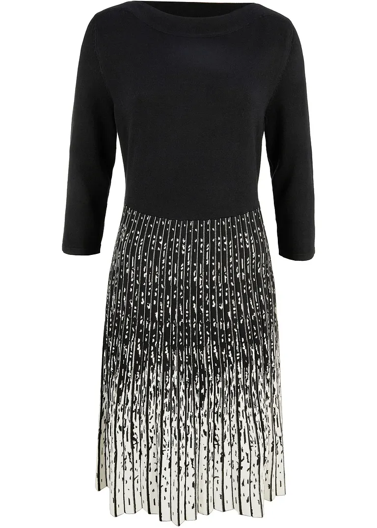 Strickkleid in schwarz von vorne - bpc selection