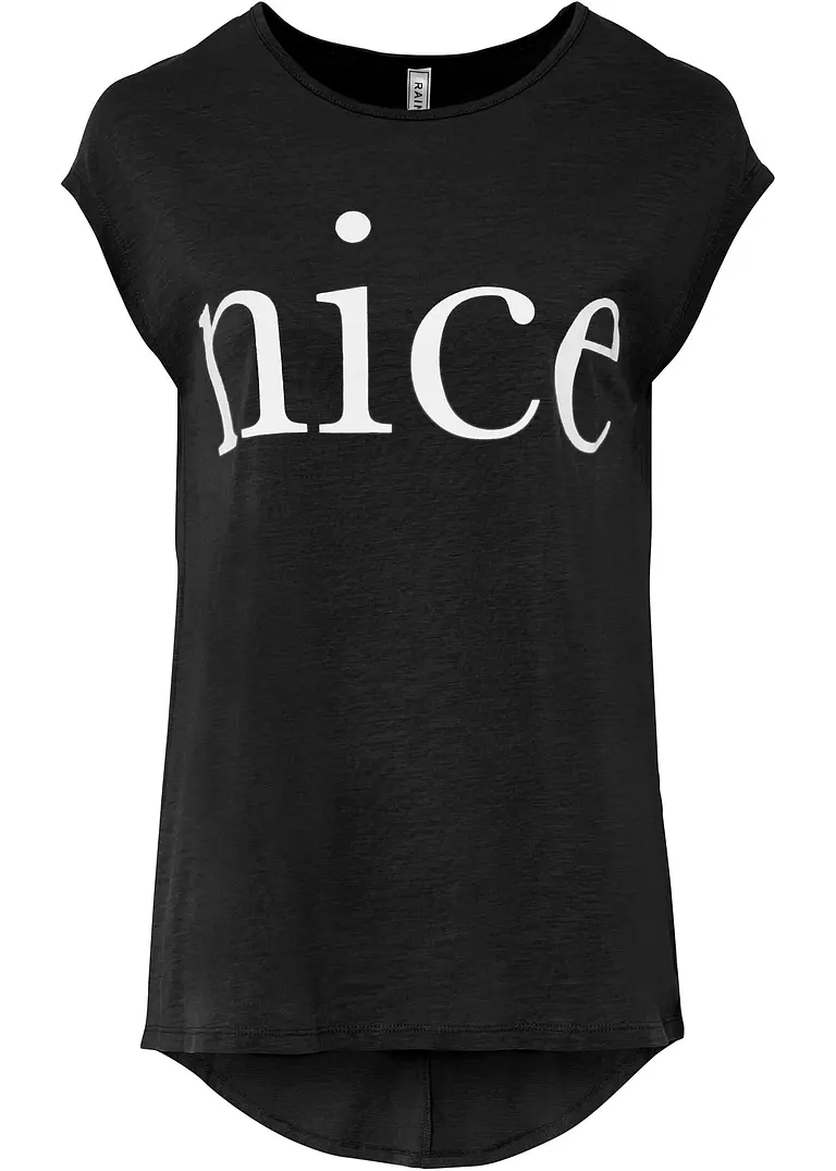T-Shirt aus reiner Bio-Baumwolle in schwarz - bonprix