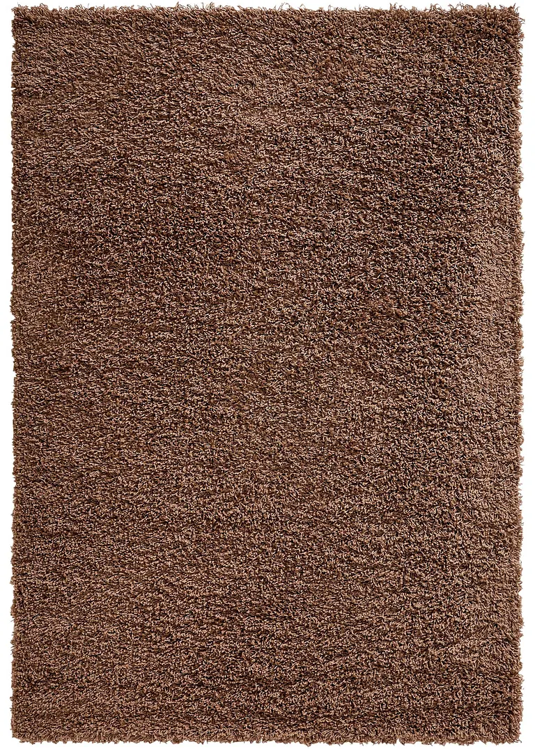 Hochflor Teppich einfarbig und vielseitig in braun - bpc living bonprix collection