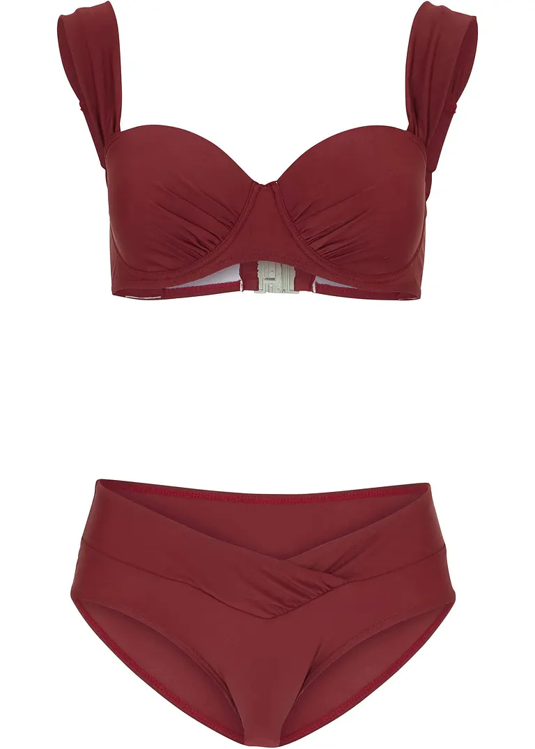 Balconette Bikini (2-tlg.Set) in rot von vorne - bonprix