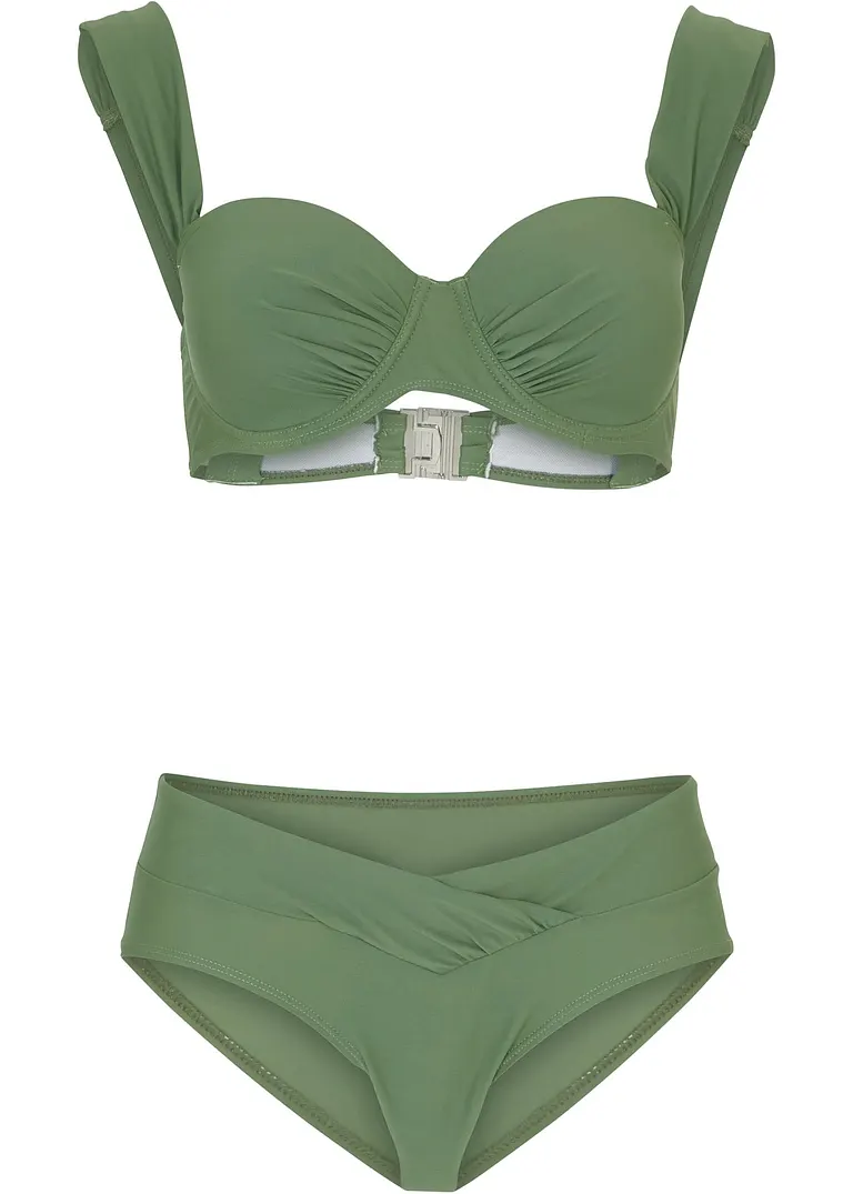 Balconette Bikini (2-tlg.Set) in grün von vorne - bonprix
