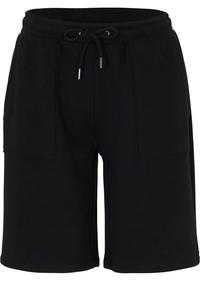 Sweat-Shorts mit Taschen in schwarz von vorne - bonprix