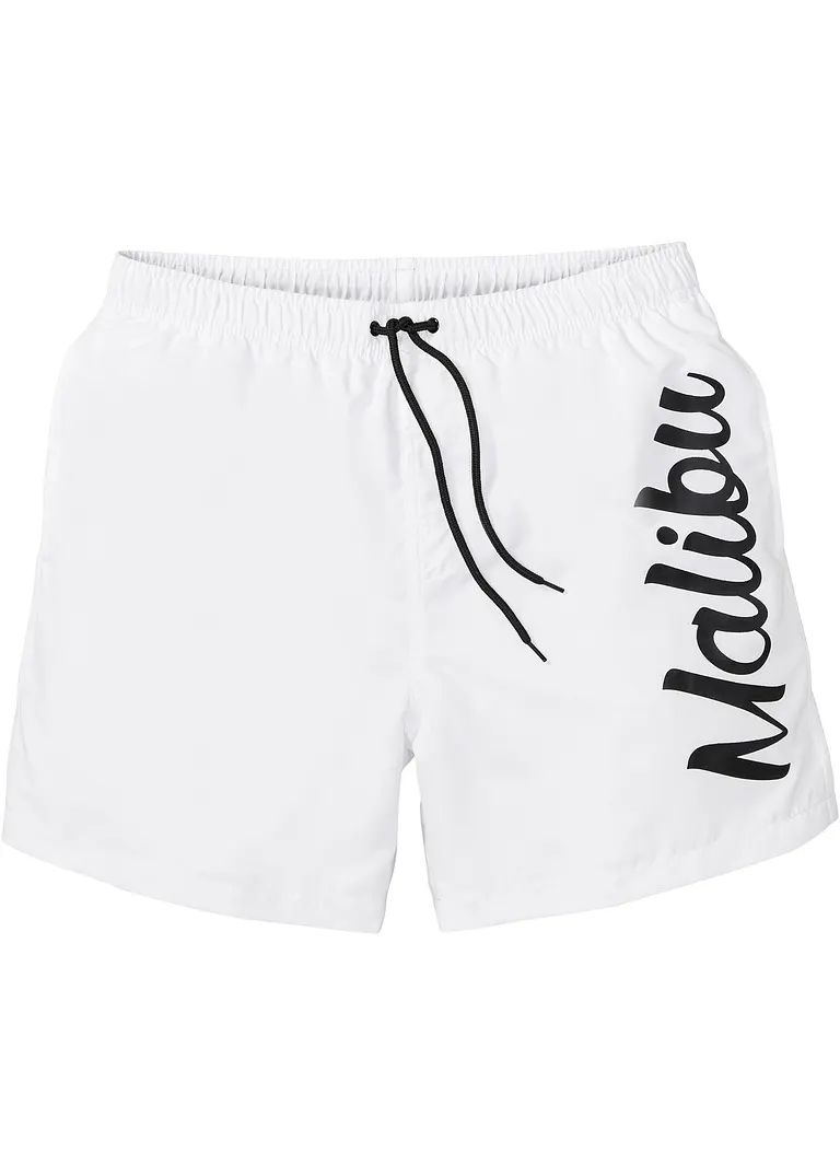 Badeshorts Herren in weiß von vorne - bpc bonprix collection