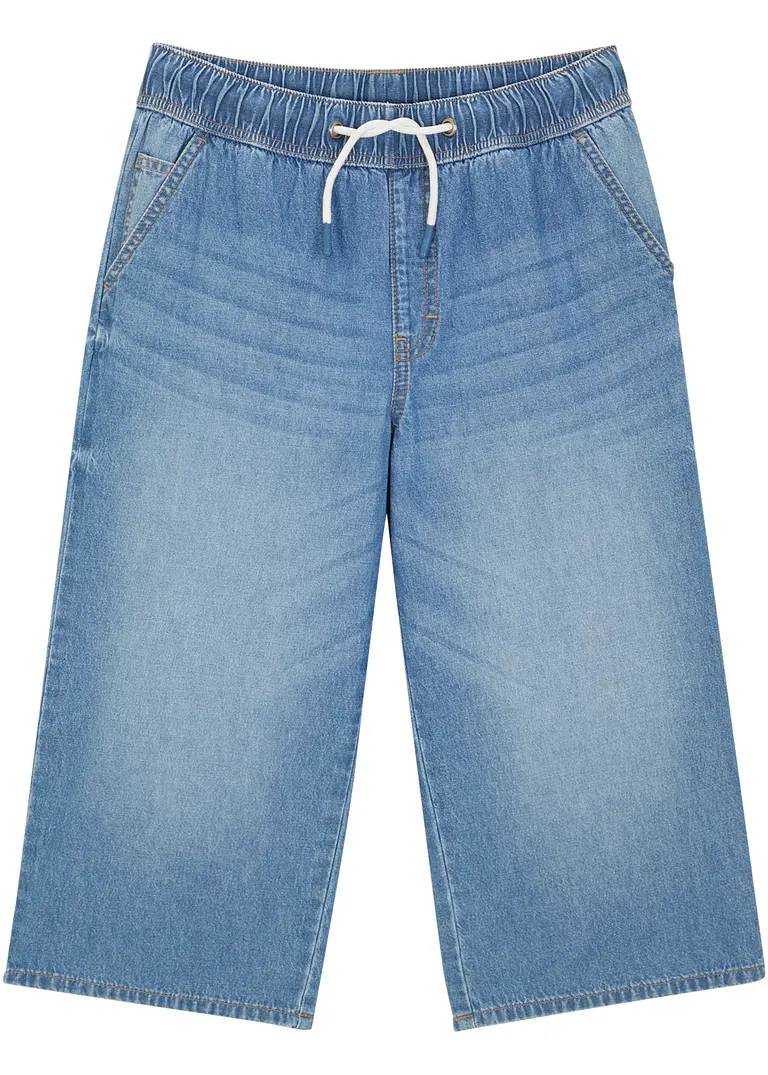 Jungen Jeans-Shorts in blau von vorne - John Baner JEANSWEAR