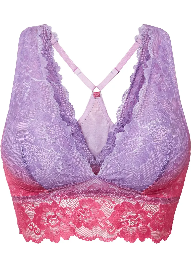 Bustier ohne Bügel in lila von vorne - bonprix