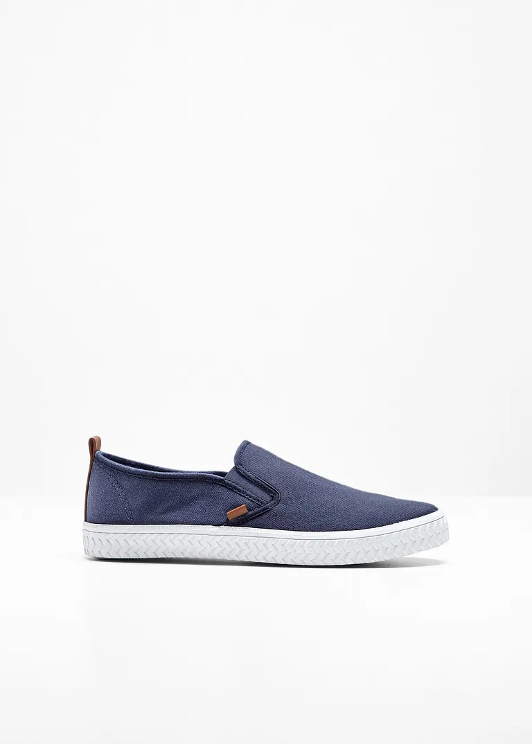 Slipper in blau von vorne - bpc bonprix collection