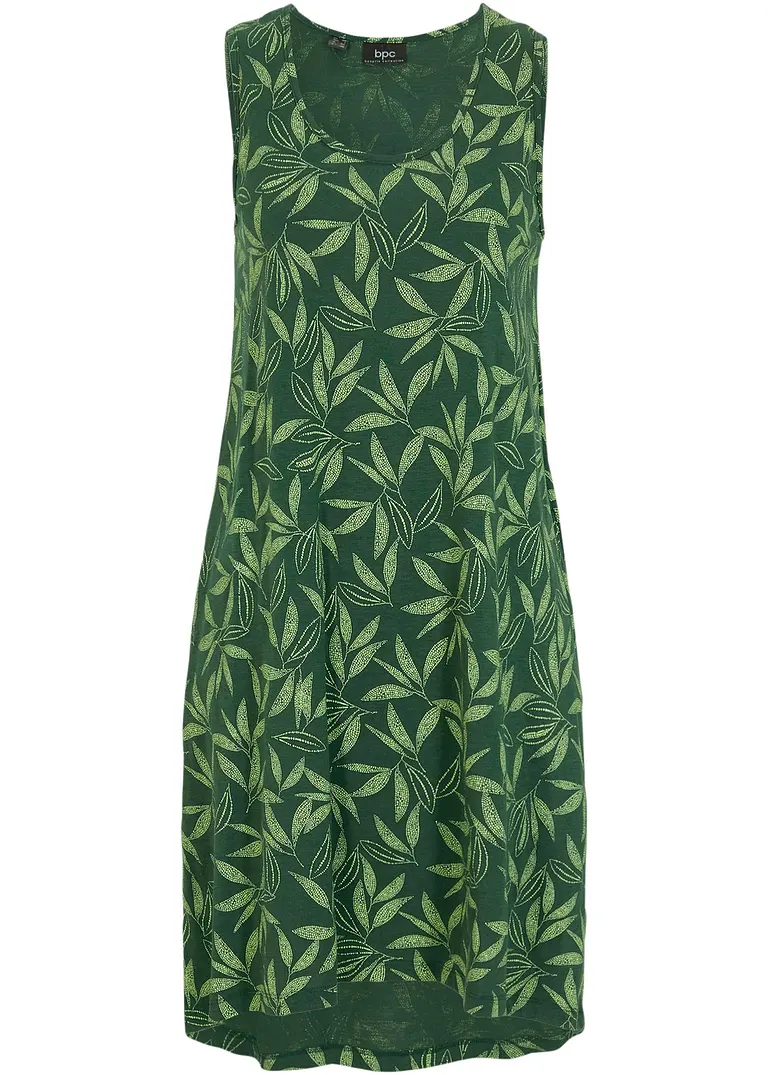 Hänger-Kleid in grün von vorne - bpc bonprix collection