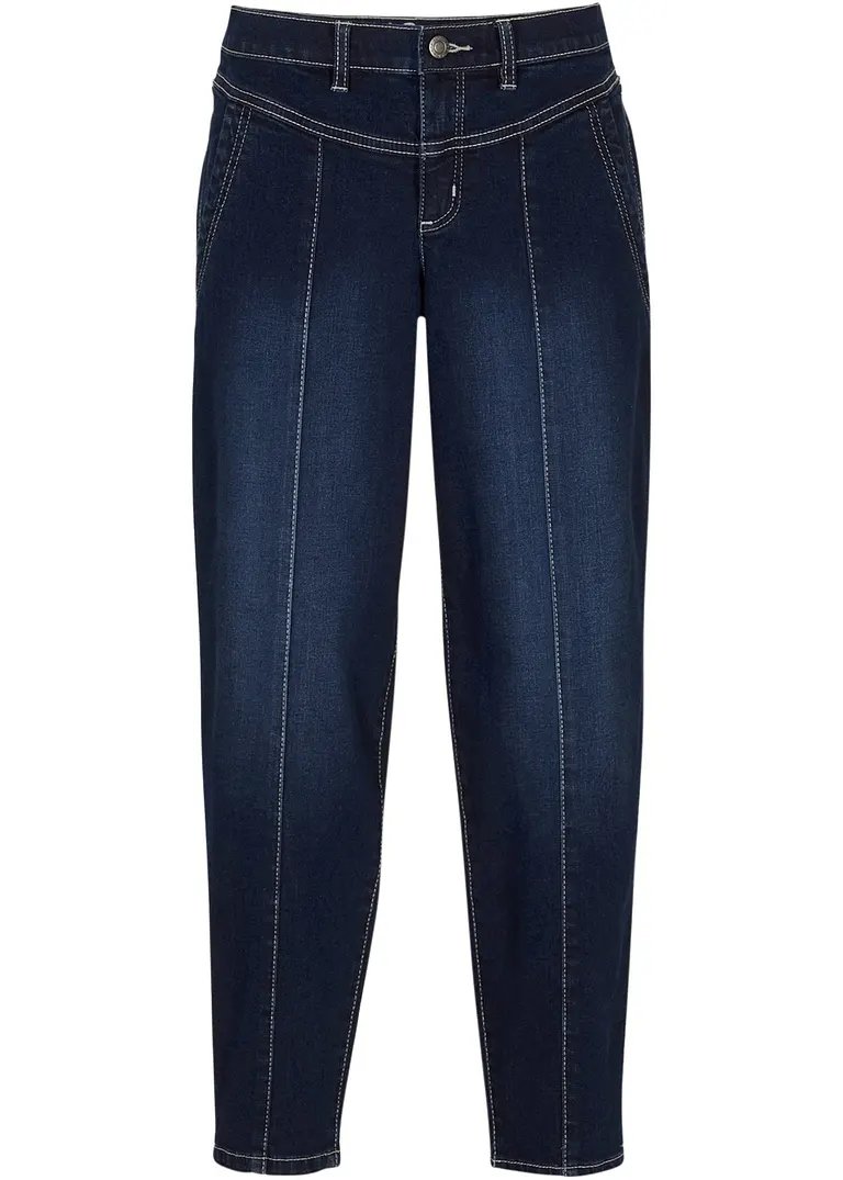 7/8-Barrel-Stretch-Jeans in blau von vorne - John Baner JEANSWEAR