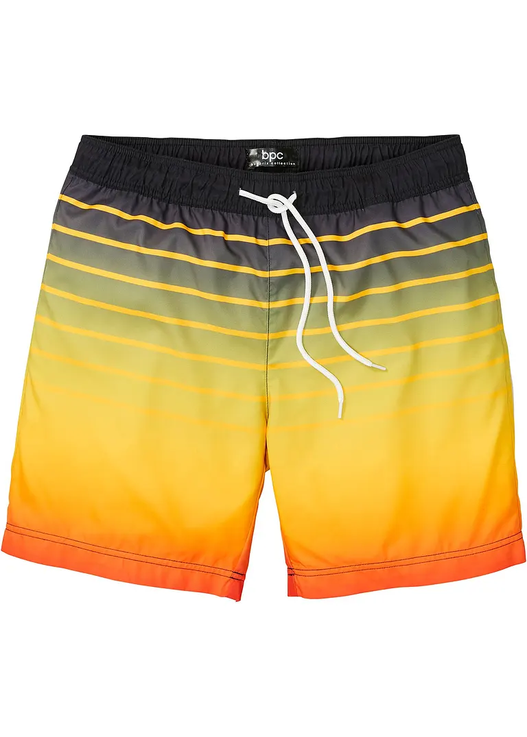 Strandshorts in schwarz von vorne - bpc bonprix collection