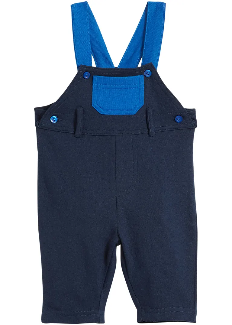 Baby Sweatlatzhose aus Bio-Baumwolle in blau von vorne - bpc bonprix collection