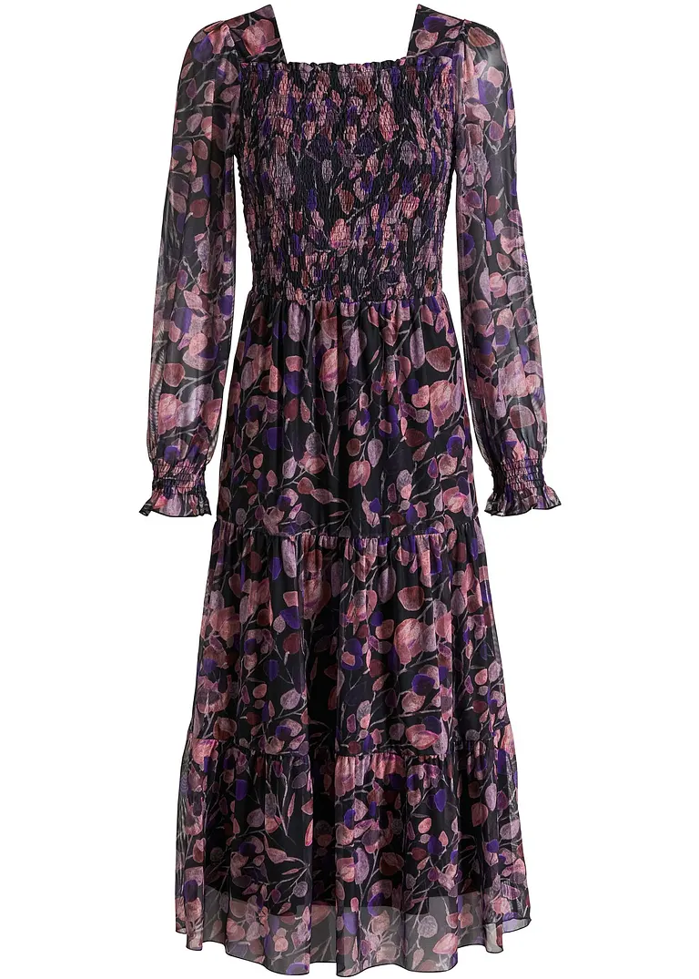 Jerseykleid in schwarz von vorne - bonprix