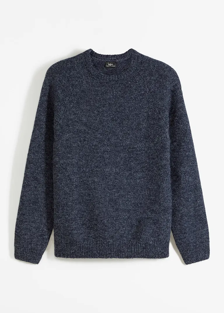 Pullover in weicher Qualität in blau von vorne - bpc bonprix collection