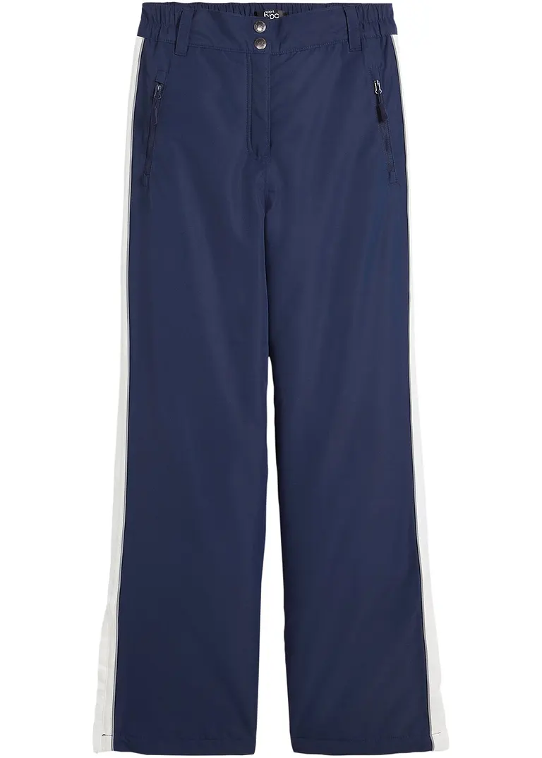 Ski Funktions-Thermohose mit reflektierenden Details, wasserdicht, Straight in blau von vorne - bonprix