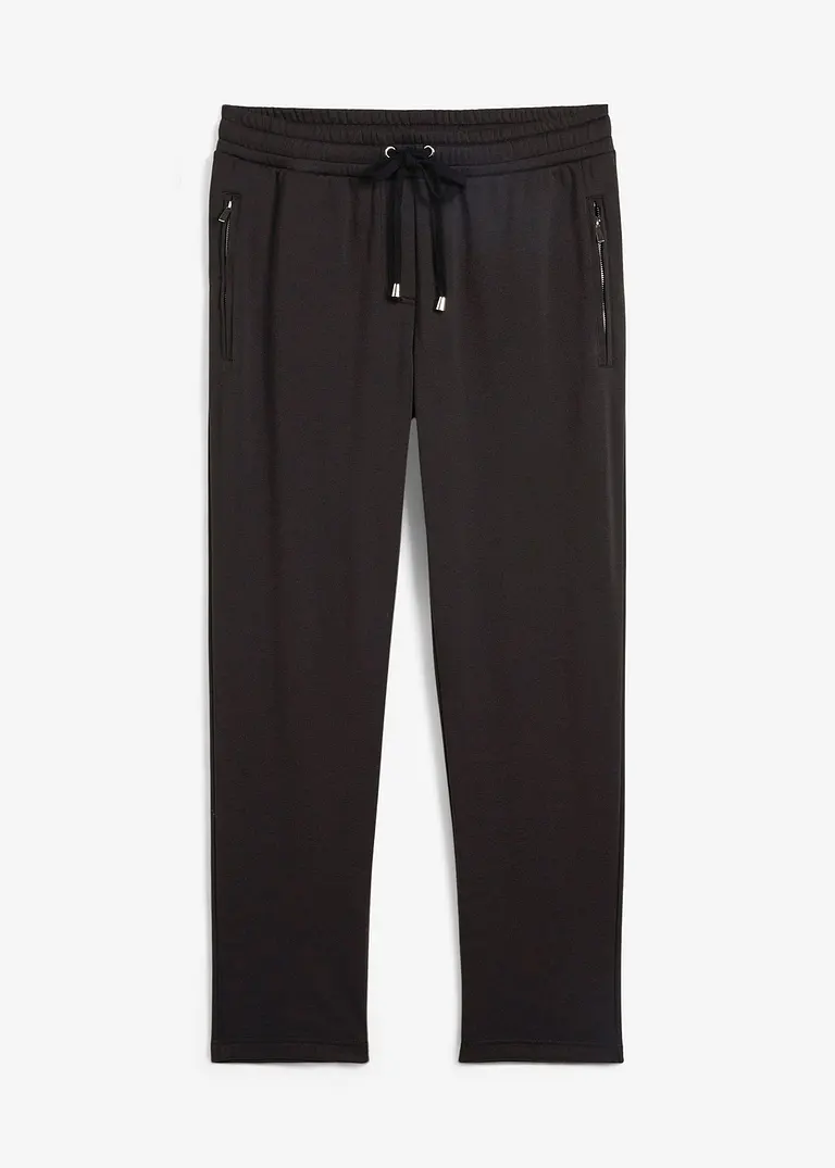 Thermo-Schlupfhose mit Bequembund in schwarz von vorne - bonprix