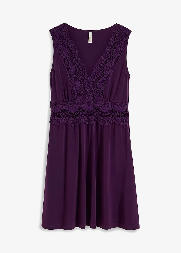 Kleid in lila von vorne - BODYFLIRT boutique