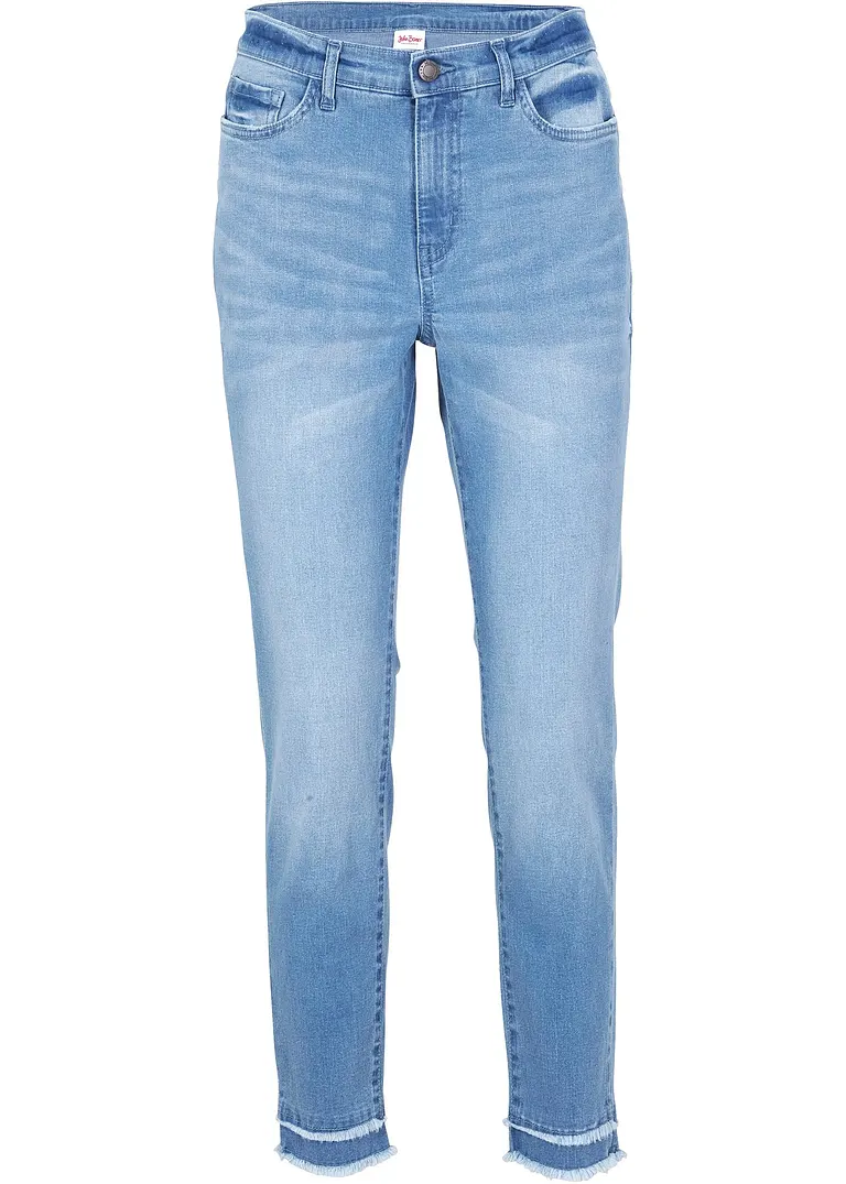 7/8 Ultra-Soft-Jeans in blau von vorne - bonprix