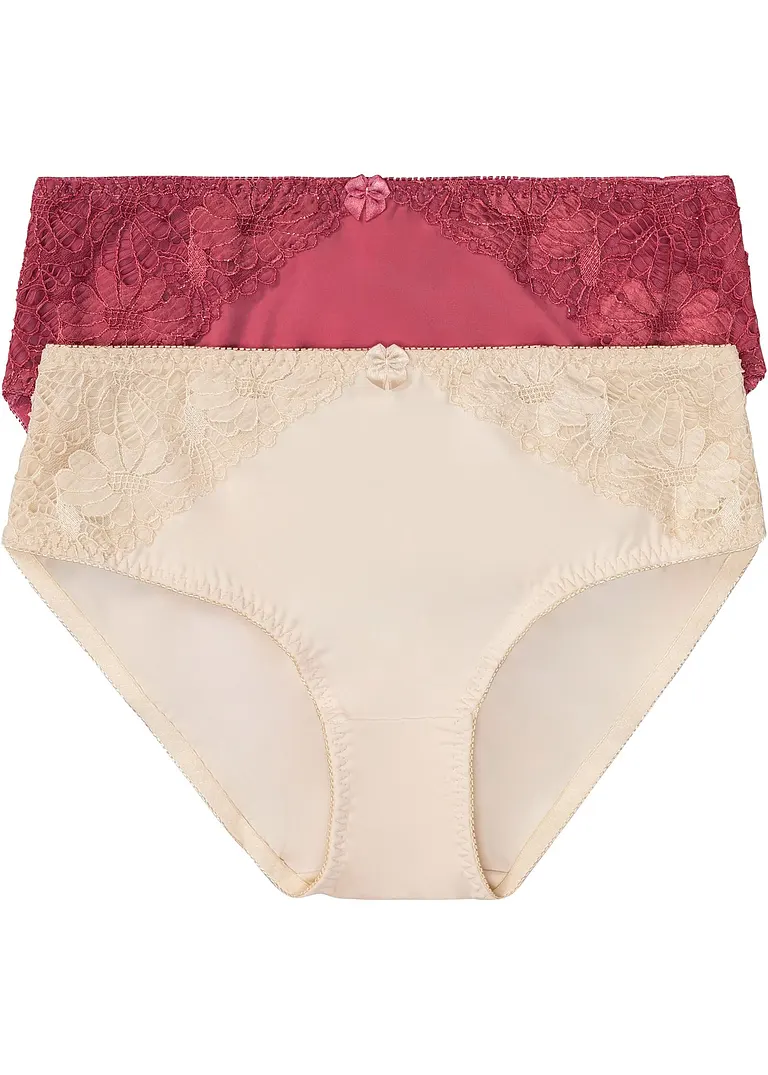 Maxislip (2er Pack) in pink von vorne - bonprix