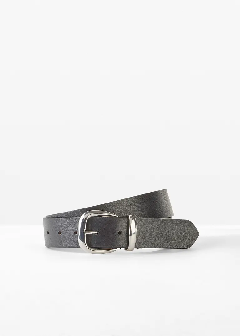 Ledergürtel in schwarz - bonprix