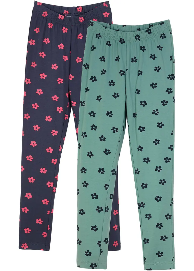 bpc bonprix collection Mädchen Leggings mit Bio Baumwolle (2er Pack)