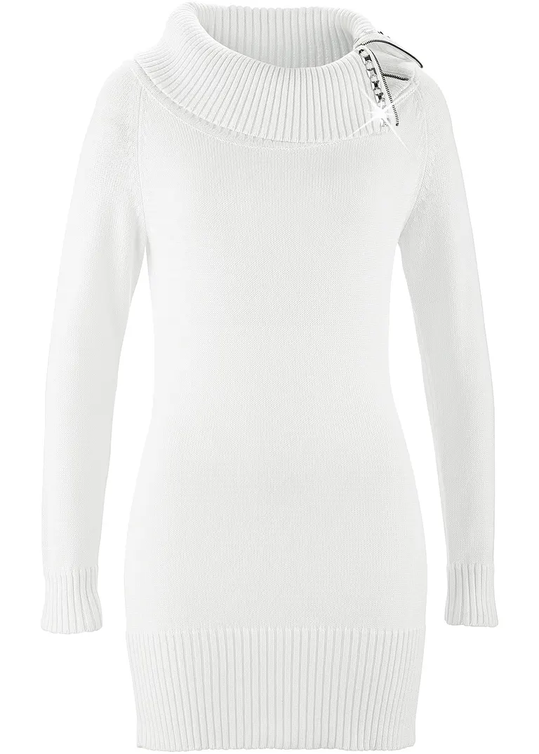 Long-Pullover in weiß von vorne - bpc selection