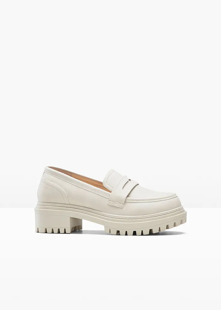 Chunky Loafer in beige - BODYFLIRT