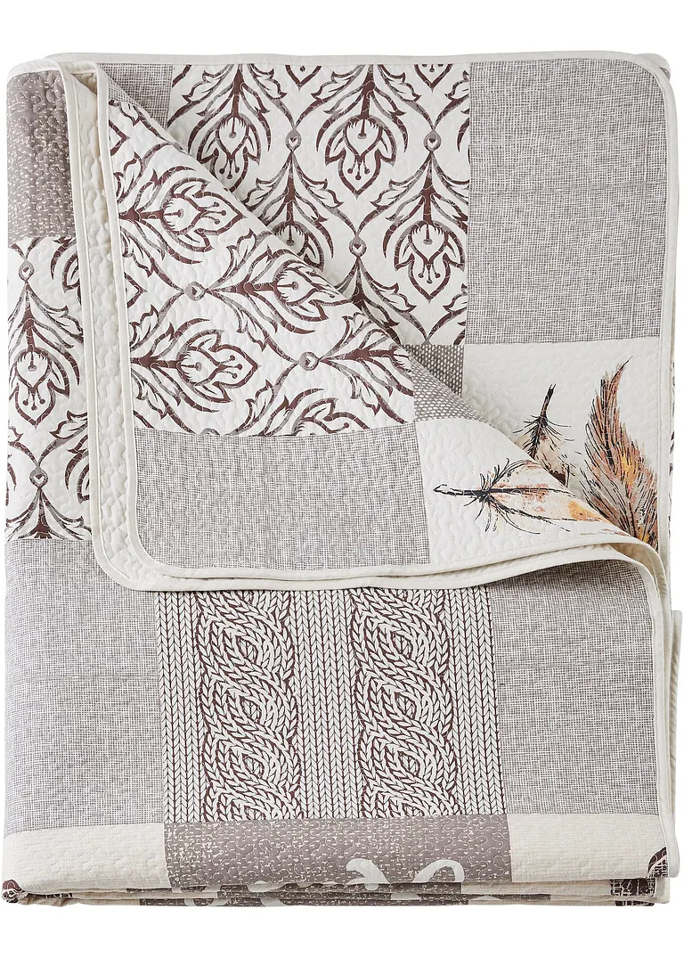 bpc living bonprix collection Tagesdecke mit Patchwork Druck