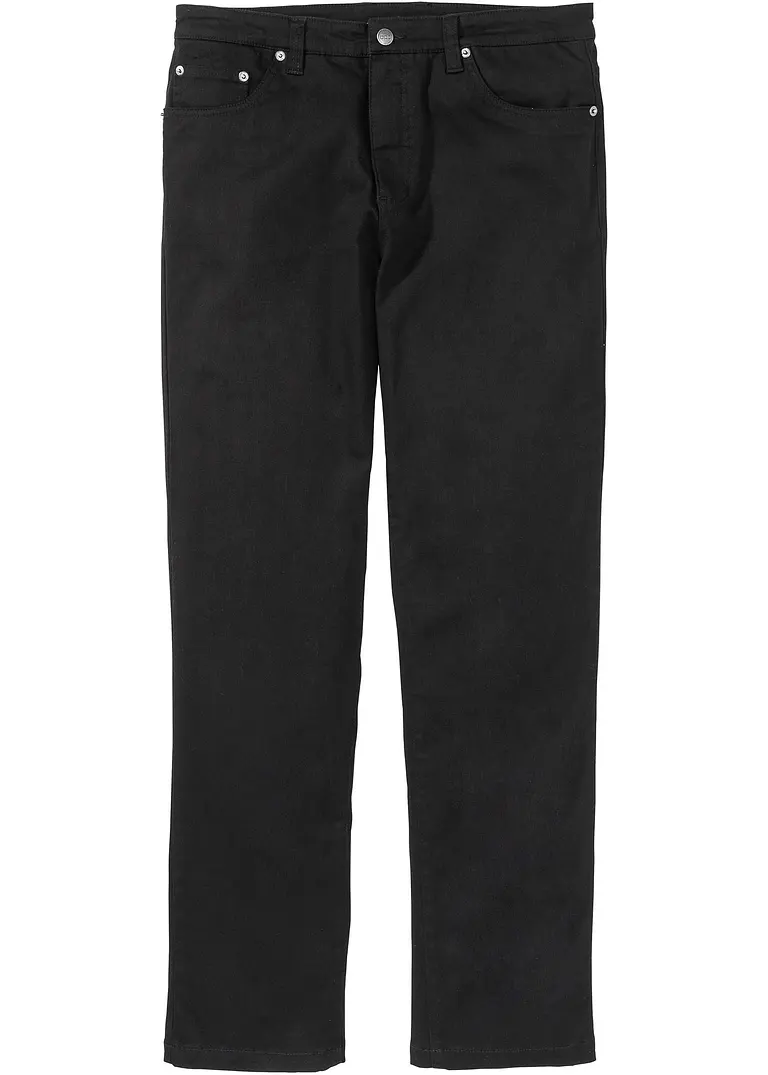 Classic Fit Stretch-Hose, Straight in schwarz von vorne - bonprix