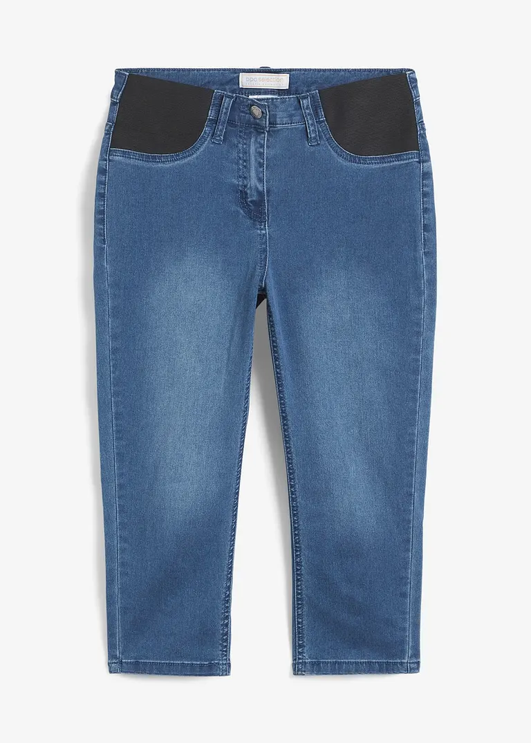 Capri-Jeans in blau von vorne - bonprix