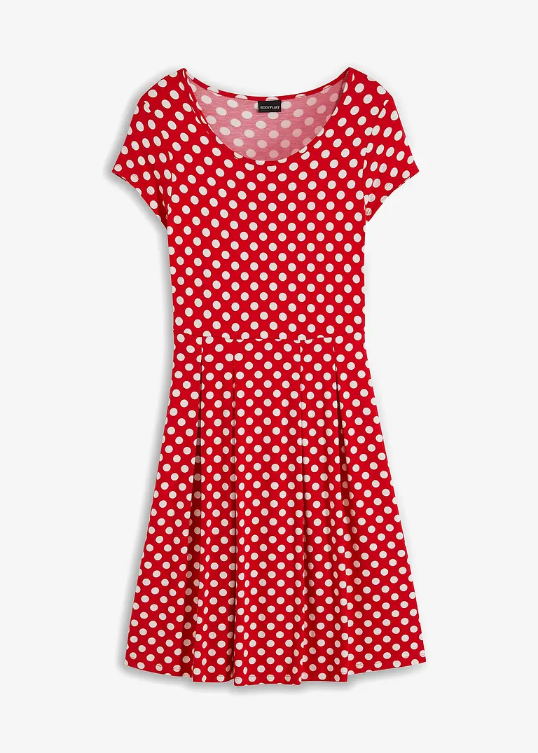 Jerseykleid in rot von vorne - bonprix