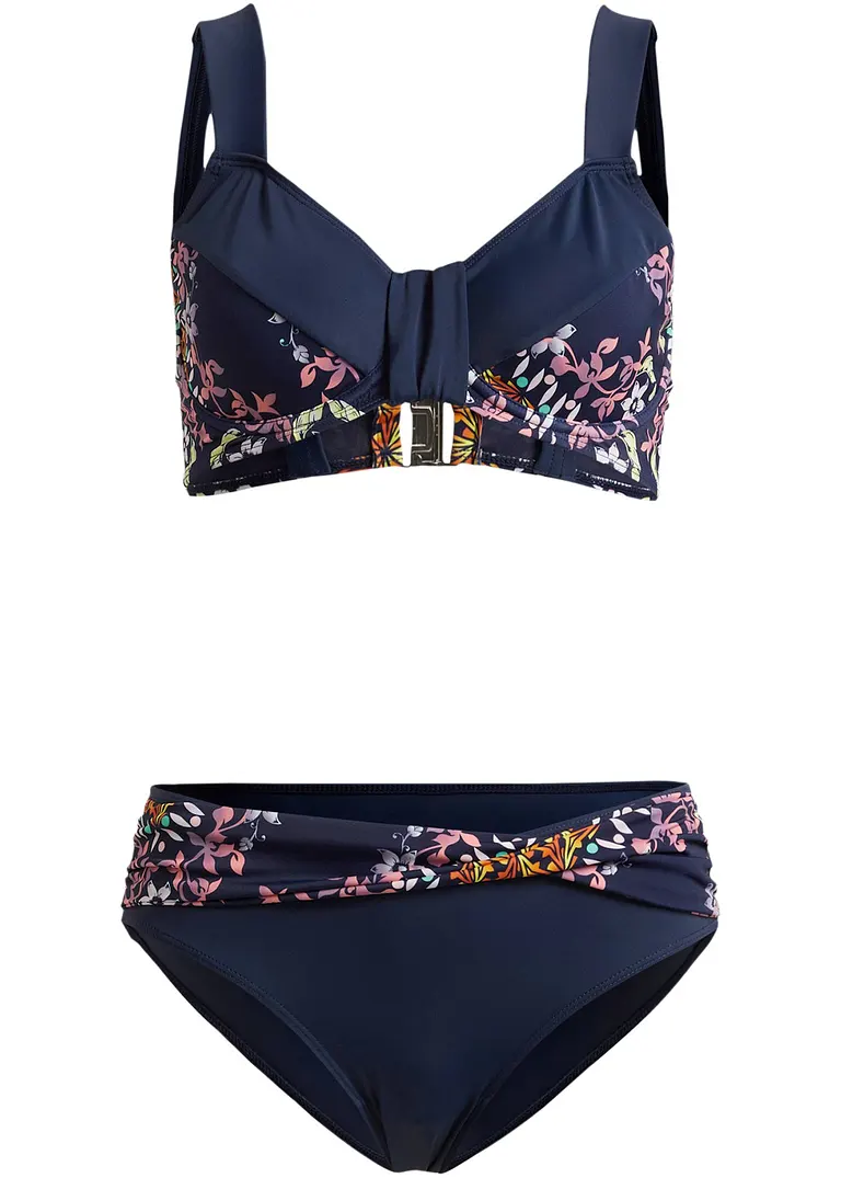 Minimizer Bikini (2-tlg.Set) in blau von vorne - bonprix