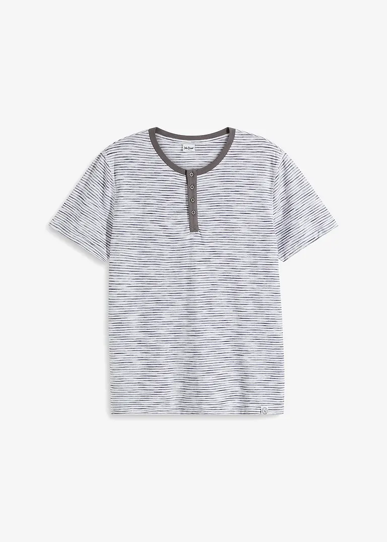 bonprix Henleyshirt, aus reiner Baumwolle, Kurzarm