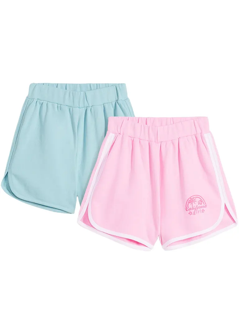 bpc bonprix collection Mädchen Sweatshorts (2er Pack) aus Bio- Baumwolle