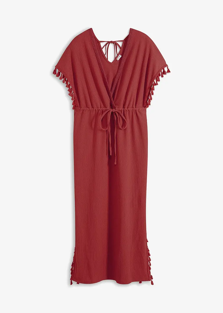 Tunika-Kleid in rot von vorne - BODYFLIRT