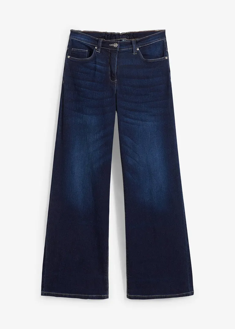 bonprix Wide Leg Jeans Mid Waist, Culotte