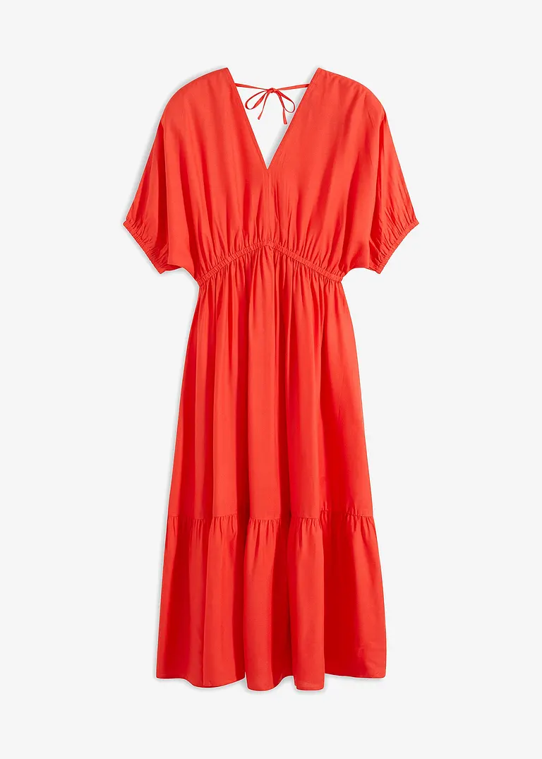 Midikleid in rot von vorne - bonprix