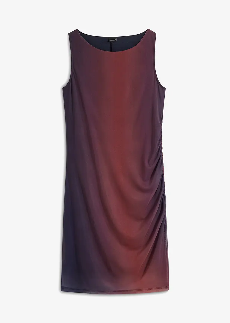 Mesh-Jerseykleid in lila von vorne - BODYFLIRT