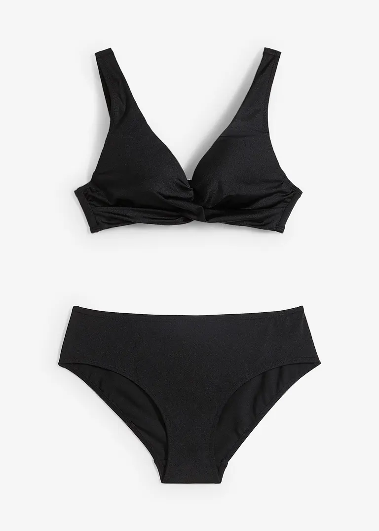 Push up Bikini (2-tlg.Set) in schwarz von vorne - BODYFLIRT