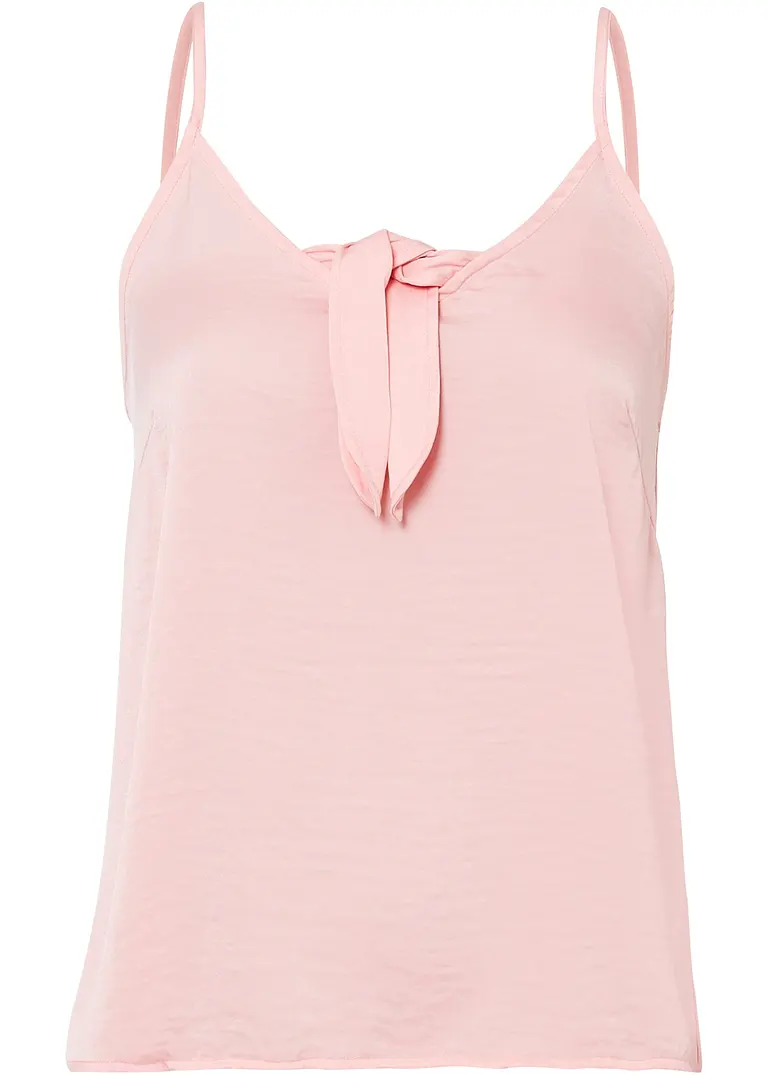 Satin-Top in rosa von vorne - BODYFLIRT