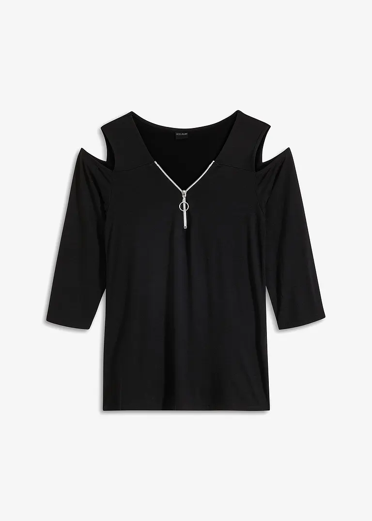 Cold Shoulder Shirt aus flieBender Viskose