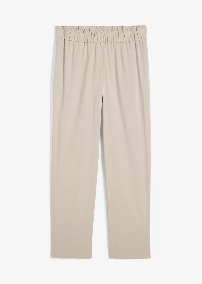 Verkürzte Chinohose in beige von vorne - bpc bonprix collection