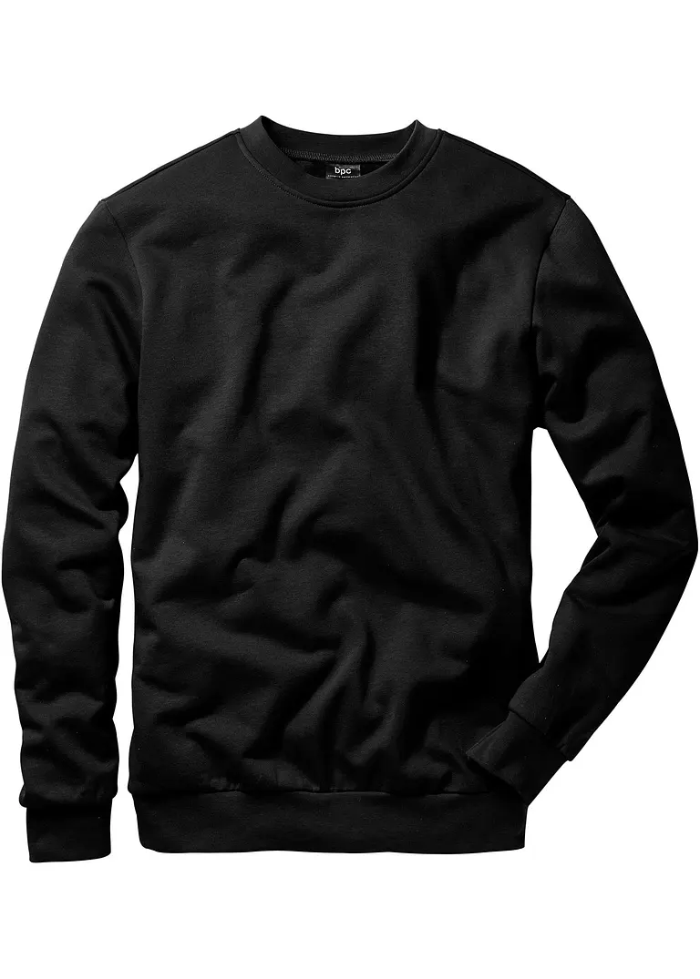 Sweatshirt in schwarz von vorne - bonprix