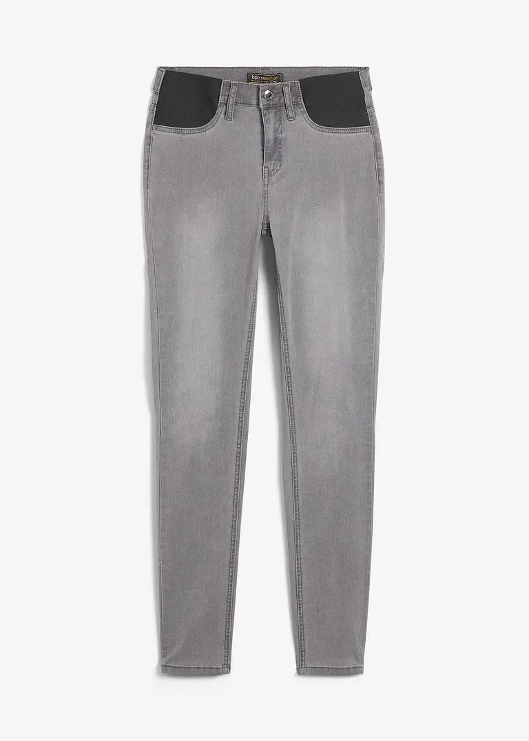 Jeans mit bequemem Bund in grau von vorne - bonprix