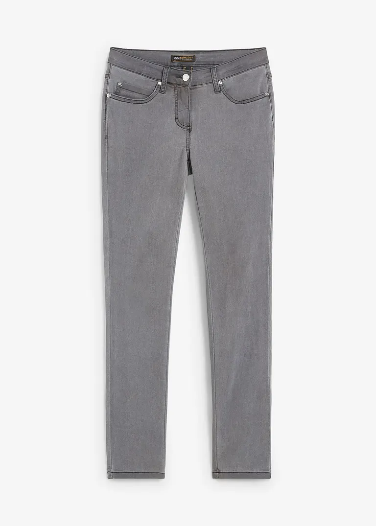 Megastretch-Jeans in grau von vorne - bonprix